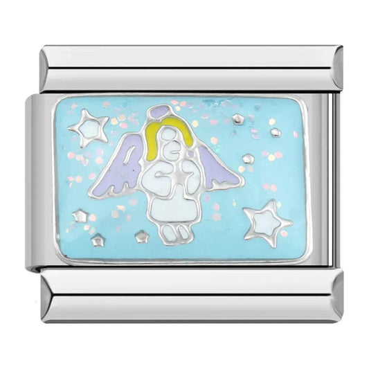Angel with Turquoise Starry Sky - Charms Official