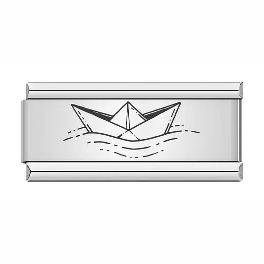 Paper Boat, on Silver - Charms Official